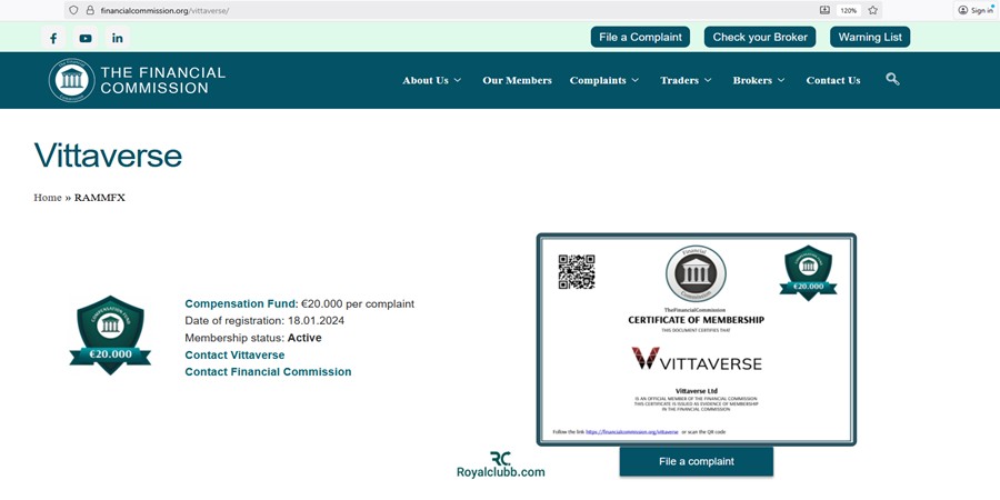 عضو کمیسیون مالی در ویتاورس