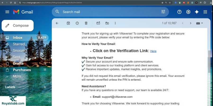 ثبت نام در بروکر ویتاورس