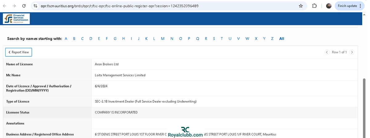 FSC بروکر آرون گروپس
