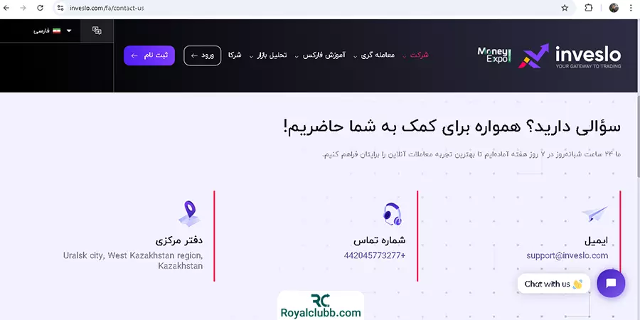 ارتباط با بروکر اینوسلو