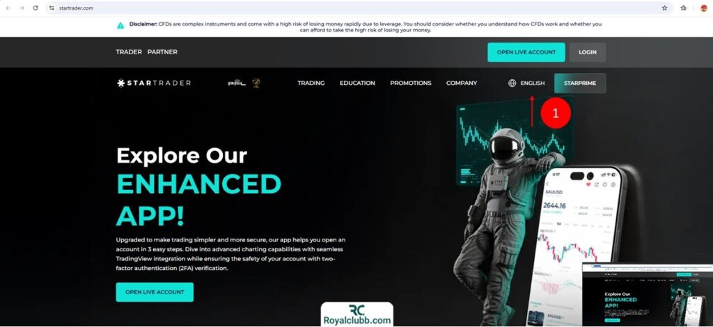 ثبت نام بروکر استارتریدر