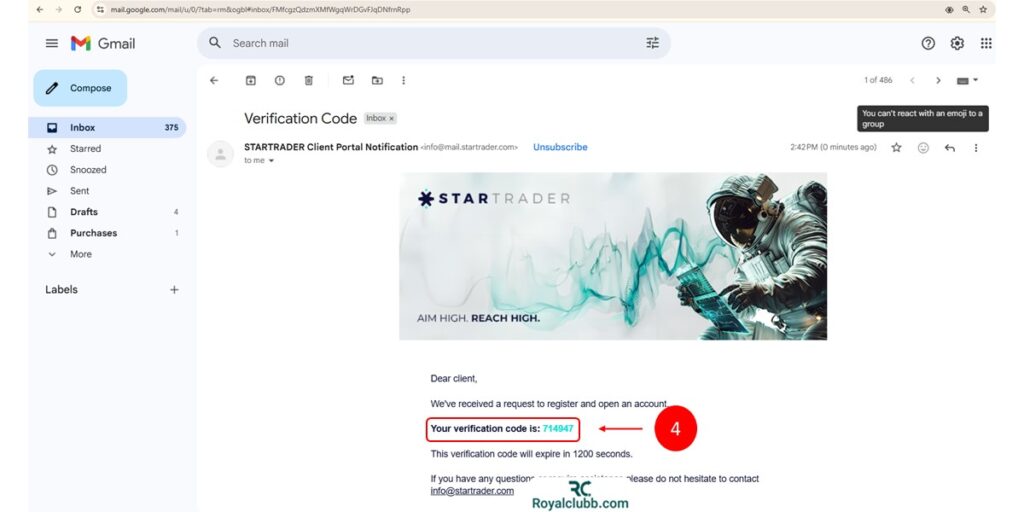 ثبت نام بروکر استارتریدر