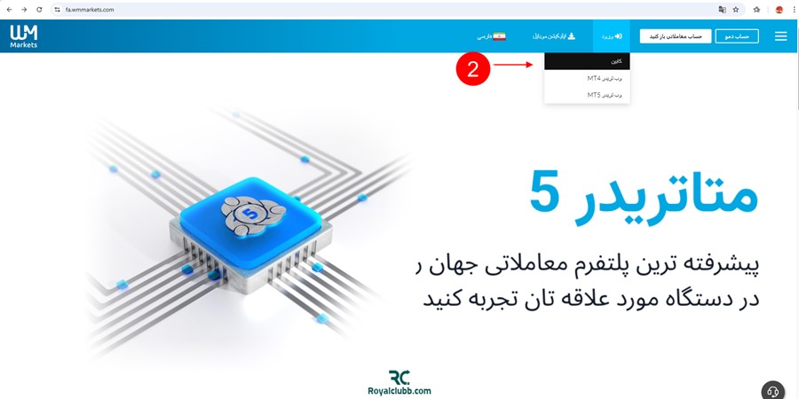 مراحل ثبت نام بروکر دبلیو ام مارکتس