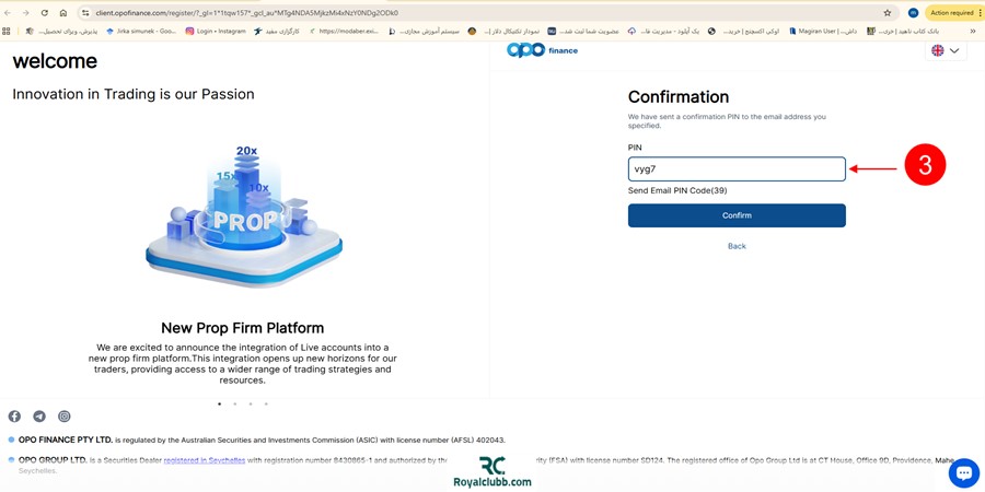 ثبت نام بروکر اپوفایننس