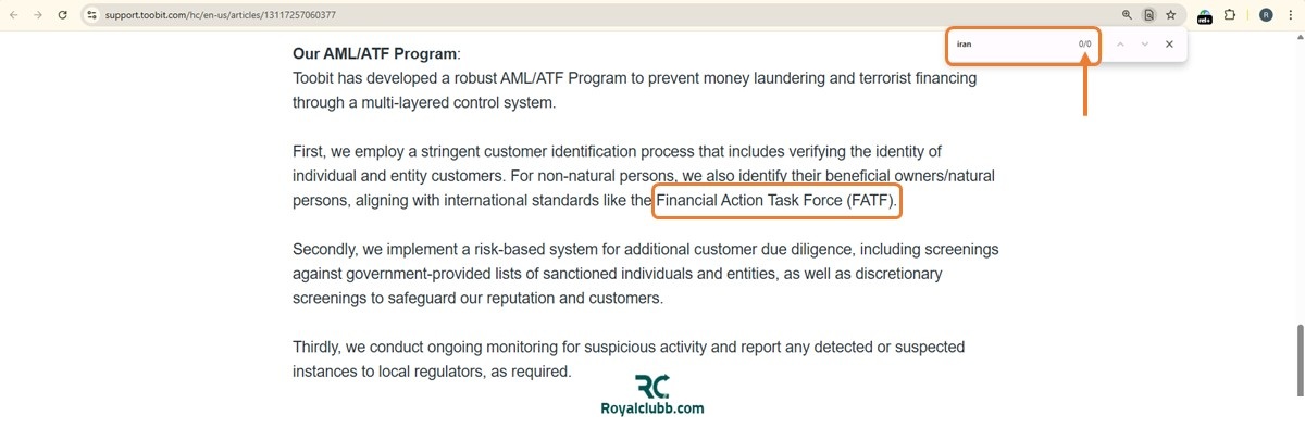 فعالیت ایرانی ها در صرافی توبیت