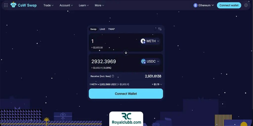 محیط صرافی غیرمتمرکز کاو سواپ