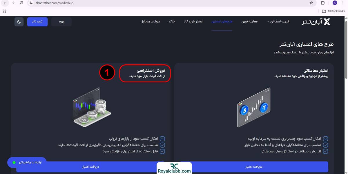فروش استقراضی آبان تتر1