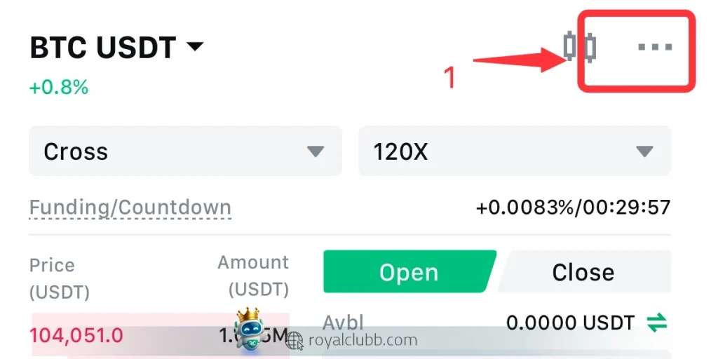 برای تغییر حالت فیوچرز در قسمت Leverage Mode وارد شوید و Simple Mode یا Advanced Mode را انتخاب کنید.