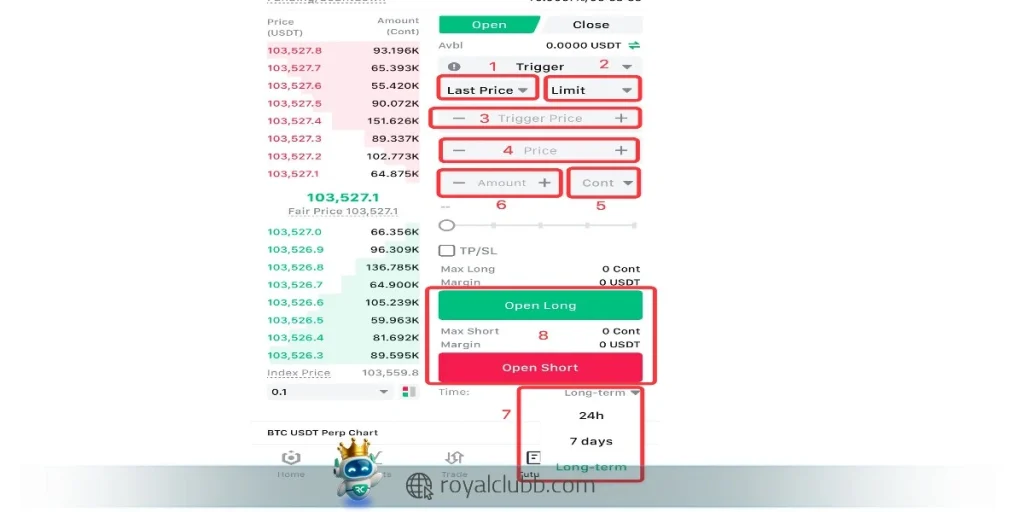 نحوه ثبت سفارش Trigger در معاملات فیوچرز چگونه است.
