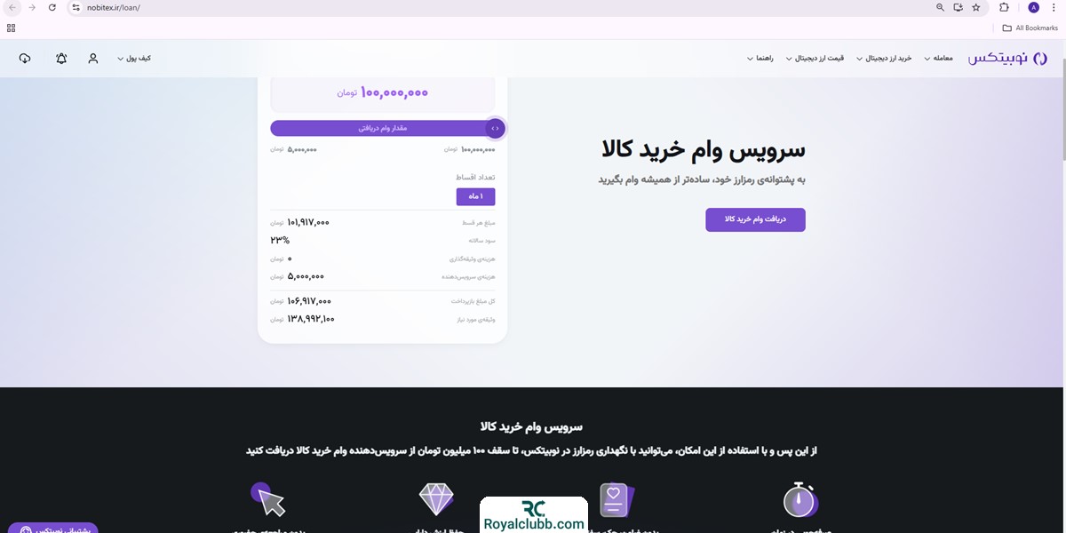 وام خرید کالا نوبیتکس