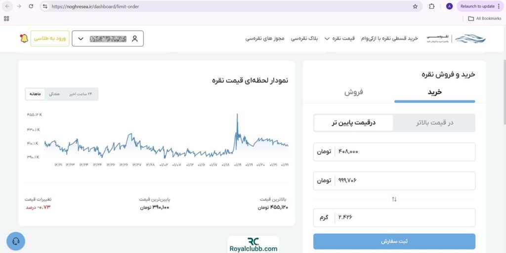 سفارش گذاری نقره سی