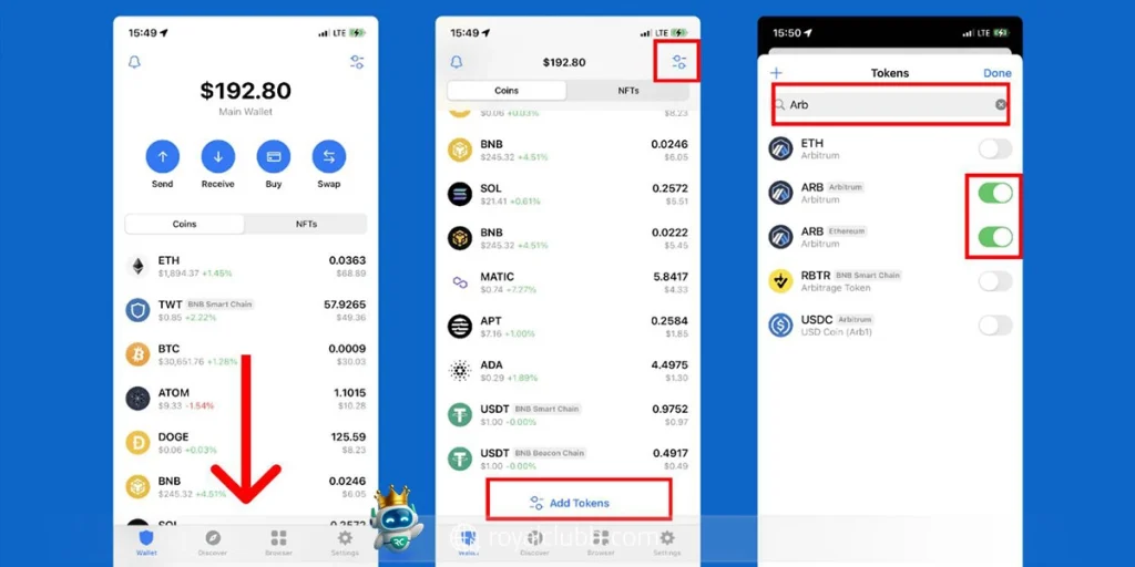 برگرداندن ارز دیجیتال ارسال شده در تراست ولت
