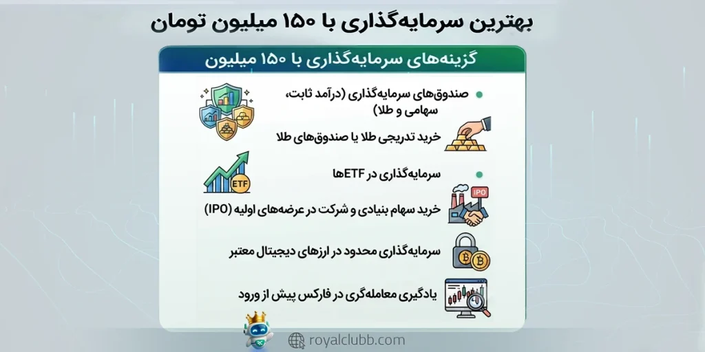 بهترین سرمایه گذاری با 150 میلیون تومان