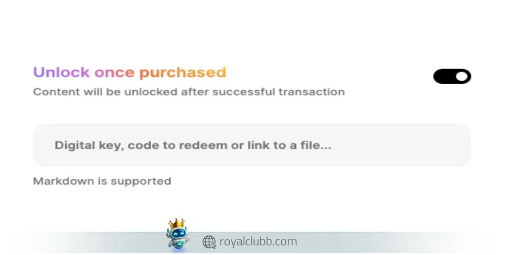 گزینه ‏Unlock once purchased