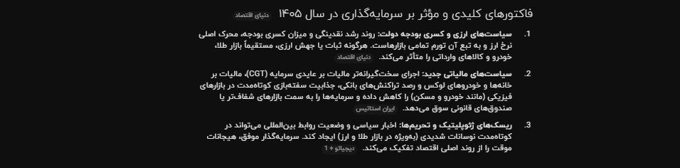 بهترین سرمایه گذاری در ایران از نظر هوش مصنوعی gemini در سال 1405 (صفحه 1) 