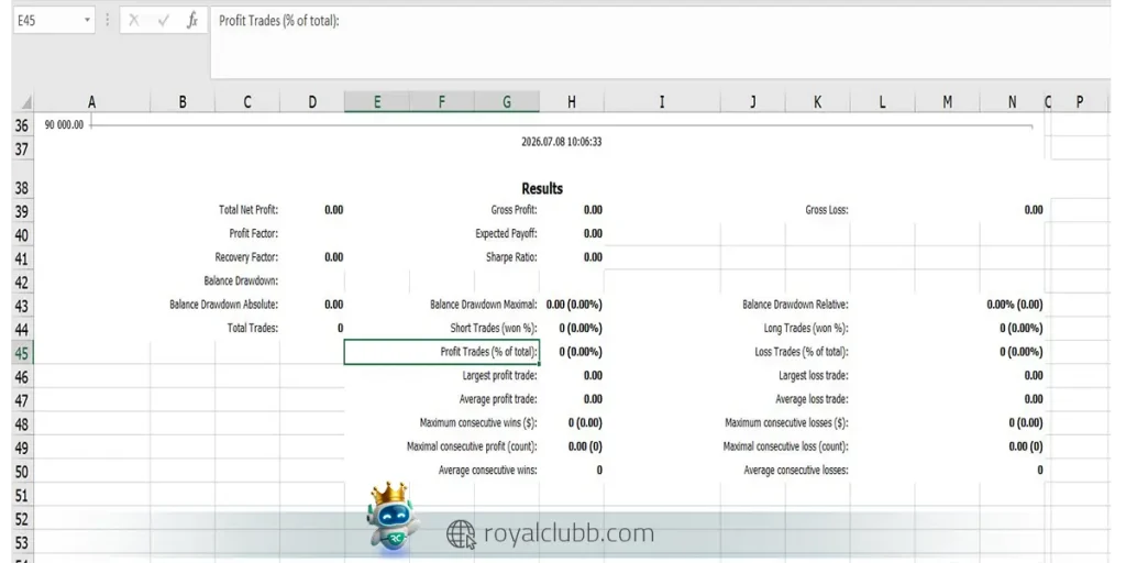 فایل اکسل گزارش حساب متاتریدر جهت اطلاع از وین ریت در فارکس