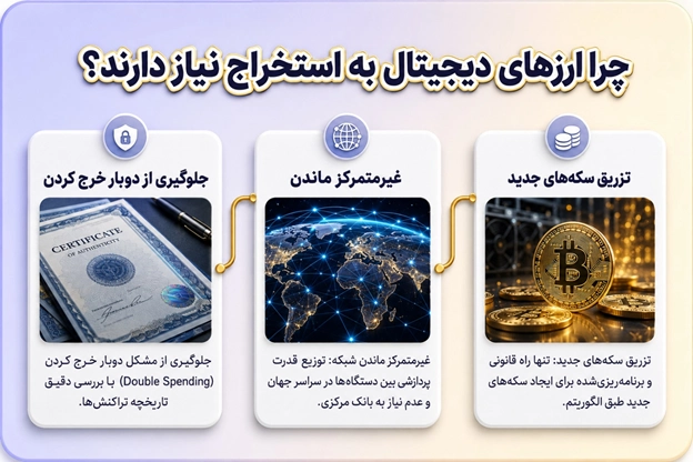 چرا ارز های دیجیتال به استخراج نیاز دارند؟ | رویال کلاب
