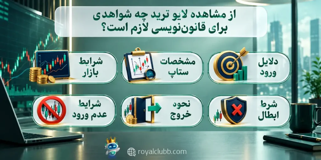 از مشاهده لایو ترید چه شواهدی برای قانوننویسی لازم است؟